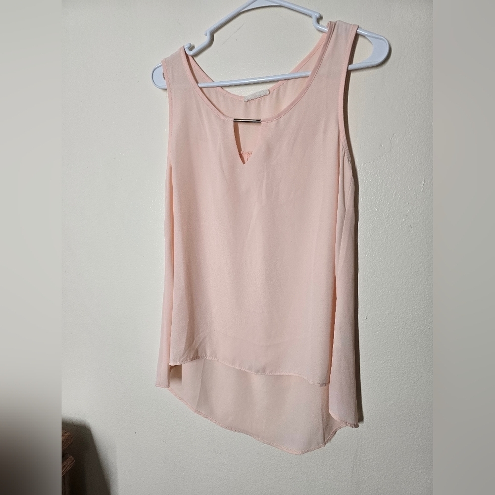 Pretty Good Pink Asymmetrical Sleeveless Tank Top